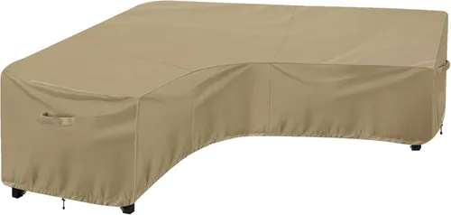 Vista 19 de OutdoorLines Funda seccional curvada impermeable para exteriores, resistente a los rayos UV, resistente al viento, para terraza, césped y patio