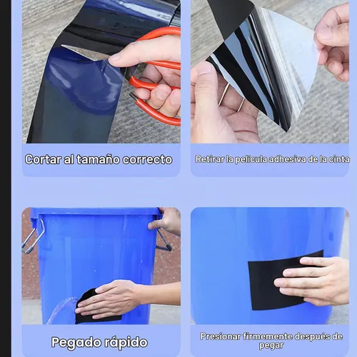 Vista 2 de WELSTIK Cinta impermeable para reparación de fugas, color negro, 4 x 60 pulgadas