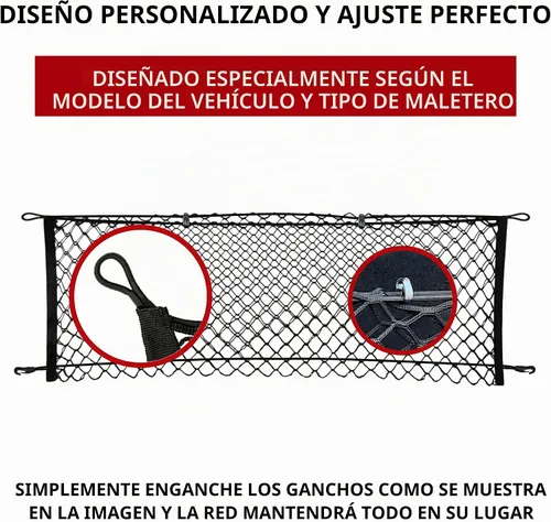 Vista 3 de Red de carga para cajuela tipo cubierta para Mercedes Benz GLK250, GLK300, GLK350, 2009, 2010, 2011, 2012, 2013, 2014 y 2015
