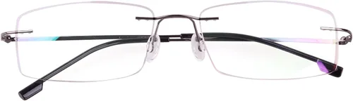 Vista 2 de Agstum Marcos de lentes ópticos flexibles sin marco con bisagras de aleación de titanio