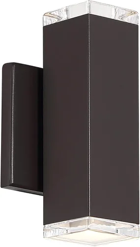 Vista 4 de WAC Lighting dweLED, bloque 1 luz LED interior y exterior luz de pared 3000K en negro
