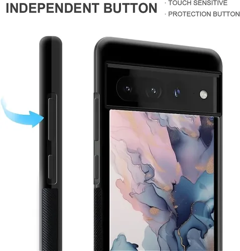Vista 761 de Compatible con Google Pixel 4A 5G Mobile Case Creative Acrylic Panel trasero Silicona Protección Grip especialmente diseñado para Google Pixel 4A 5G