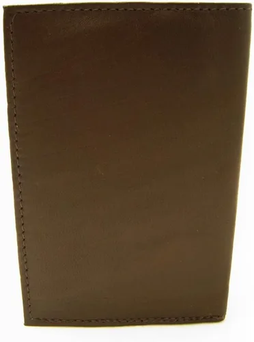 Vista 2 de 1 RFID bloqueo de cuero pasaporte titular de la cartera de la cubierta de la caja de seguridad protector marrón