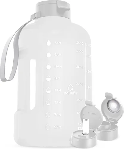Vista 23 de AQUAFIT 1 Gallon Water Bottle with Time Marker Aguamarina