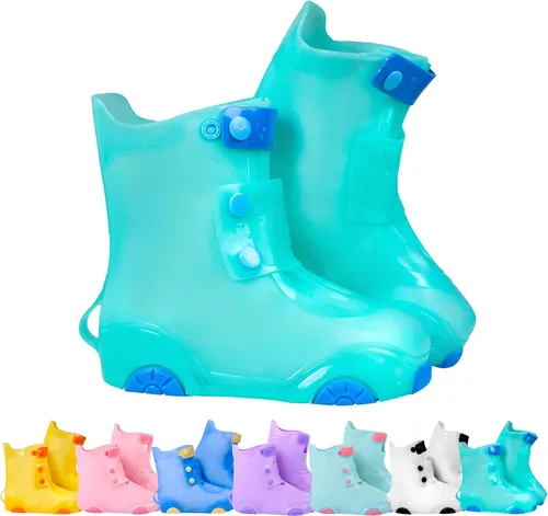 Vista 7 de Cubiertas para zapatos de lluvia para niños, impermeables, reutilizables, para zapatos Para niños y niñas