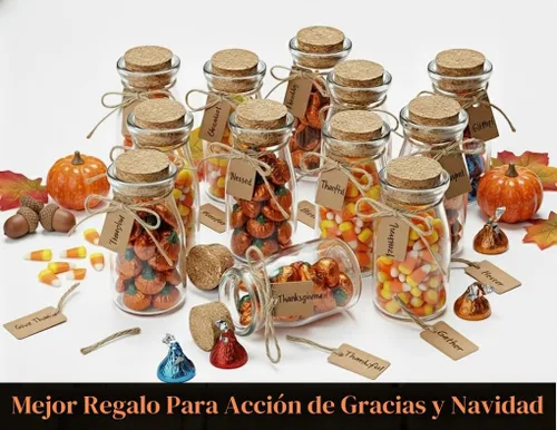 Vista 4 de Otis Classic Tarros pequeños de vidrio con tapas, juego de 12 mini botellas de vidrio con corchos para decoraciones de Halloween, decoración