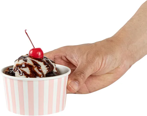Vista 14 de Restaurantware Coppetta - Vasos de postre de 8 onzas, 200 tazas desechables para helado, tapas se venden por separado, cuencos de papel robustos