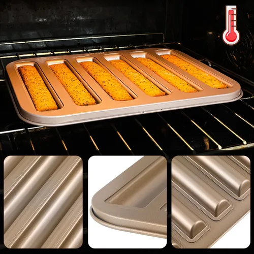 Vista 6 de Veemoon 3 moldes para tartas antiadherentes para hornear reutilizables de acero al carbono para tartas de dedo de dama, esponja, galletas, horno