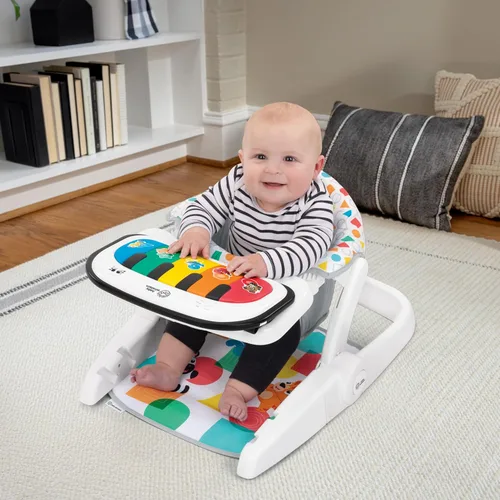 Vista 2 de Baby Einstein 4 en 1 Kickin' Tunes - Asiento de piso para aprender a sentarse música e idioma, con 2 posiciones y piano desmontable, a partir de 4