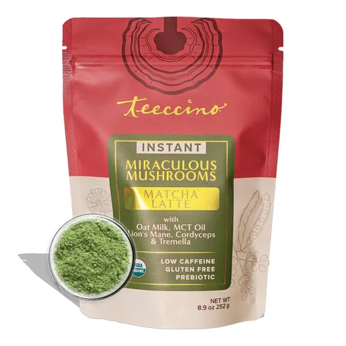 Vista 16 de Teeccino Lion’s Mane Rhodiola Café alternativo de setas adaptogénicas - Rosa - Café de setas herbal con sabor a mane de león y rhodiola, tostado