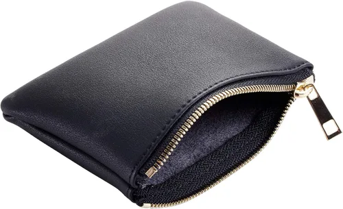 Vista 3 de Chelmon - Monedero de piel auténtica con zíper para hombre y mujer