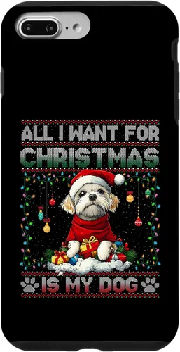Vista 12 de Maltese Christmas Tree Lights Decorations Dog Lover Xmas Case for iPhone 16