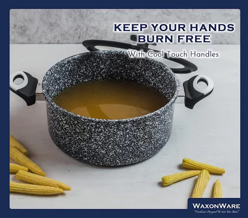 Vista 2 de WaxonWare - Caserola horno holandés de 5.25 cuartos de galón de cerámica antiadherente, olla para sopa indeformable, no tóxica, sin