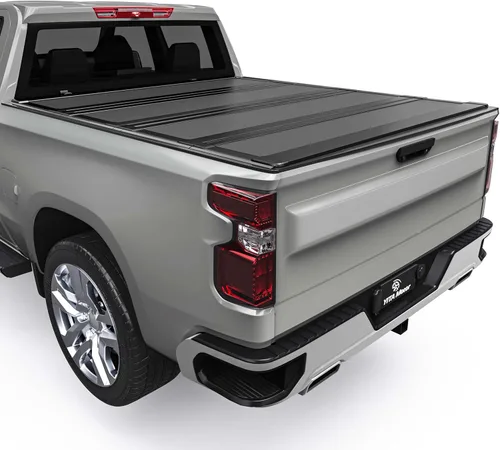 Vista 20 de YITAMOTOR - Funda rígida de triple pliegue para tonneau de camioneta de 5.8 pies, compatible con GMC Sierra 1500 y Chevy Silverado 2007 al 2013