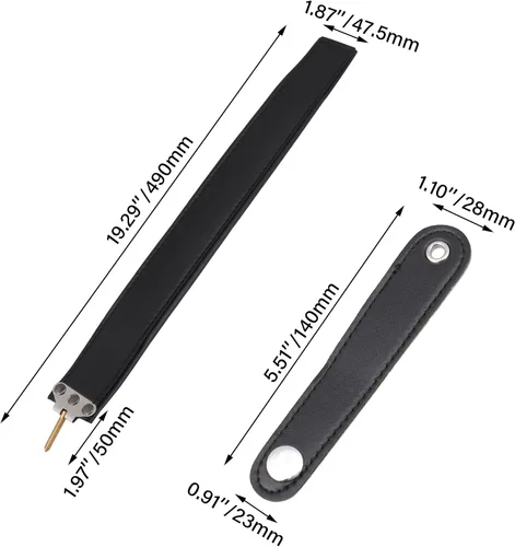 Vista 4 de Arnés de hombro correas de muñeca para 48/60 Bass acordeón cuero negro paquete de 3