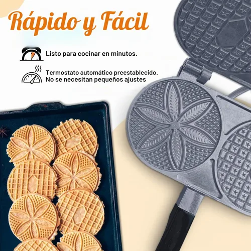 Vista 3 de C. Palmer Mfg. Original Pizzelle Maker, antiadherente, modelo 1000T