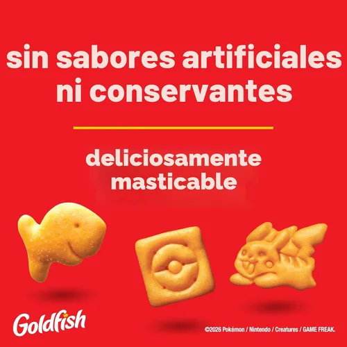 Vista 5 de Goldfish Galletas Pokémon de queso cheddar, bolsa de 6.6 onzas