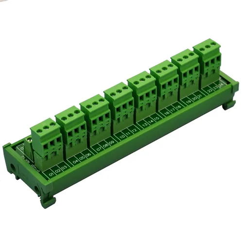 Vista 2 de Electronics-Salon Módulo de distribución de bloque de terminales de tornillo de 8 x 3 posiciones 10A/300 V enchufable para montaje en carril DIN