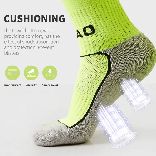 Vista 2 de Kids Soccer Socks 5 Pack 1 Pack Knee High Tube Socks Towel Bottom Pressure Football Socks (4-13 Years Little KidBig Kid)