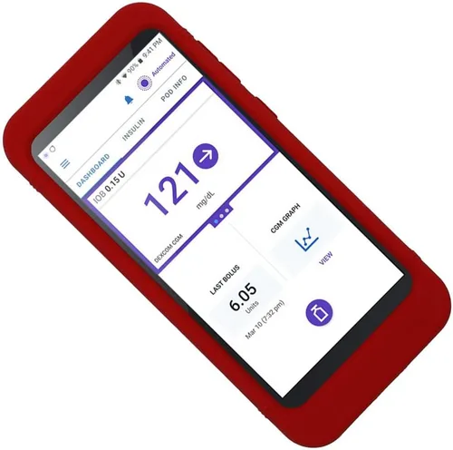Vista 6 de Funda de silicona premium (más ajuste/más cobertura/más protección) para receptor Omnipod 5 (monitoreo continuo de glucosa) (negro)