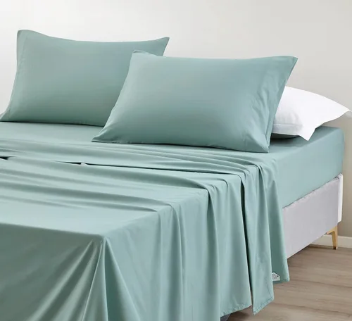 Vista 24 de Chezmoi Collection Juego de sábanas y fundas de almohada de tamaño individual lavado a piedra, 3 piezas, extra suave, transpirable, resistente a