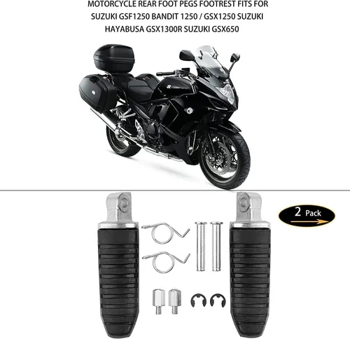 Vista 2 de Estriberas/Pedales Traseros para Suzuki Hayabusa GSX1300R 2008-2012, GSX1400 GSF1250 Bandit 1250 GSX1250, Suzuki GSX650