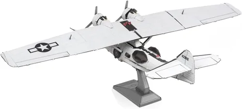 Vista 5 de Fascinations Metal Earth Consolidated PBY Catalina 3D Kit de modelo de metal con pinzas