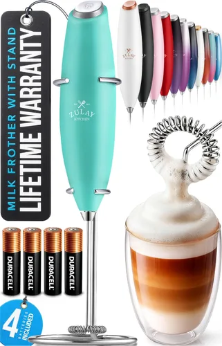 Vista 76 de Zulay Kitchen Potente varita espumadora de leche con 2 baterías Duracell – Mezclador de bebidas portátil ultrarrápido – Máquina de espuma eléctrica