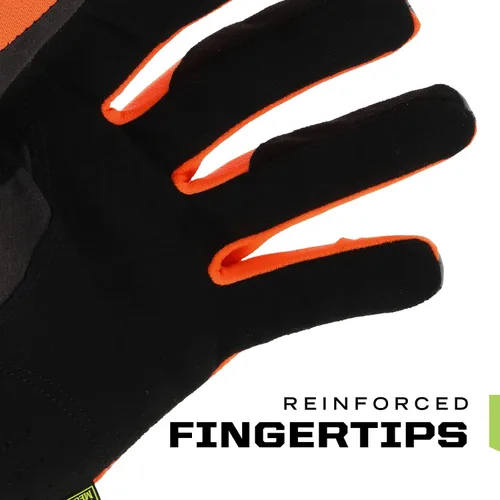 Vista 7 de Guantes FasFit de seguridad fluorescentes y reflectantes Mechanix Wear (anaranjado)