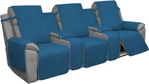 Vista 17 de Easy-Going - Funda reclinable con consola, funda de sofá reversible para sala de estar, funda de sofá dividida para cada asiento con correas