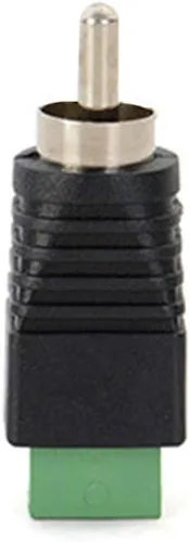 Vista 2 de Phono RCA Macho Plug a AV Terminal de Tornillo Audio Video Conector de altavoz Cable a RCA Adaptador de 4