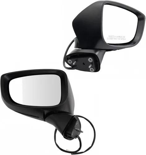 Vista 50 de TRQ Conjunto de 2 piezas de espejo lateral para conductor y pasajero, ajuste eléctrico, sin calefacción, sin memoria, color negro, compatible