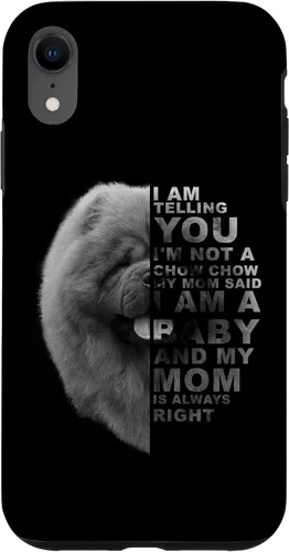 Vista 23 de Funda para iPhone 12 mini My Mom Said I am a Baby Chow Dog Mommy Mother Day