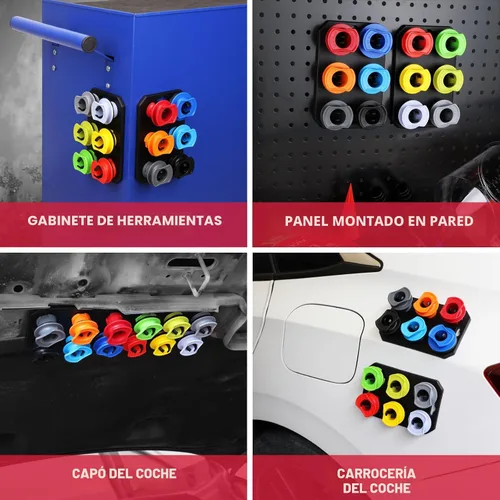 Vista 8 de Kit de embudo de aceite de motor de 18 piezas, juego de embudo de aceite automotriz de 1.59 QT/1.5L con 12 adaptadores, codo, pantalla de flecha