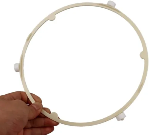 Vista 6 de TOP-MAX Microwave Turntable Support Ring Replacement - White Round 21.5cm (8.5in) Integrated Roller Track for Stable Oven Rotation