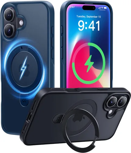 Vista 27 de CASEKOO - Funda diseñada para iPhone 14 Pro con soporte magnético invisible [protección contra caídas de grado militar] [compatible con MagSafe]