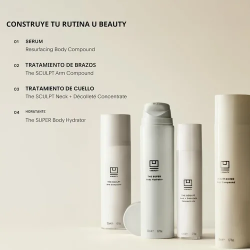 Vista 8 de U Beauty SCULPT Arm Compound Loción corporal en crema tensora para la piel, crema reafirmante para brazos y cuello con retinol + vitamina C - 4.1