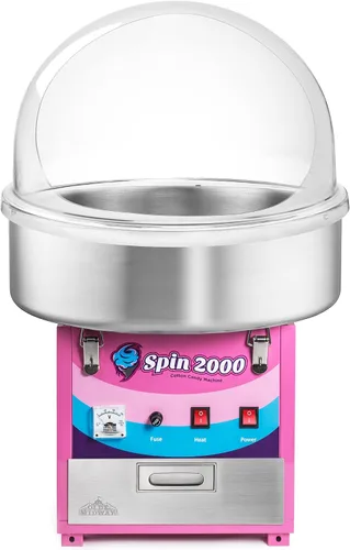 Vista 2 de Olde Midway Máquina de algodón de azúcar con escudo de burbujas, SPIN-2000 Máquina eléctrica de hilo dental para dulces, grado comercial