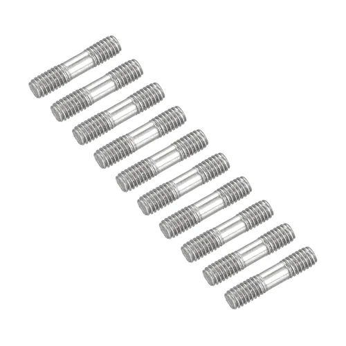 Vista 40 de METALLIXITY Tornillos de doble extremo (rosca M3, 0.787 in de longitud), 20 unidades, acero inoxidable 304, pernos de varilla roscados dobles
