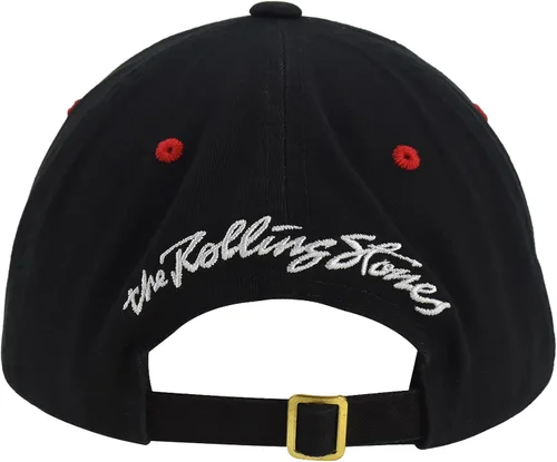Vista 2 de Concept One Rolling Stones - Gorra de béisbol de algodón ajustable con logotipo de labios para mujer, con ala curvada