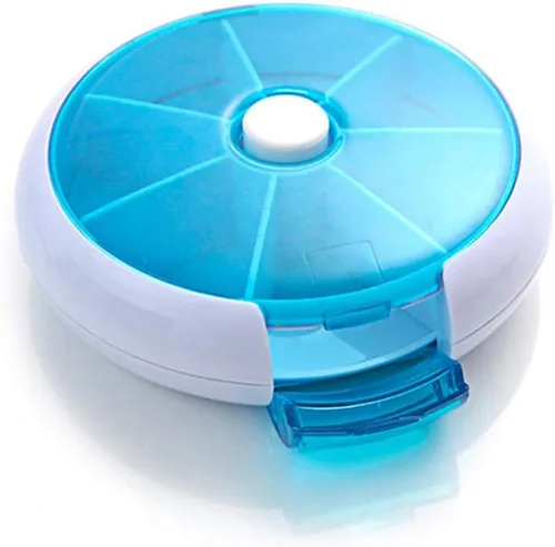 Vista 9 de Organizador de pastillas de 3 piezas, pastillero de viaje para bolso, estuche portátil de medicamentos, pastillero semanal pequeño