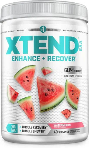 Vista 9 de Xtend - Polvo EAA + BCAA para recuperación muscular y crecimiento muscular magro, 9 aminoácidos esenciales para entrenamiento intra o recuperación