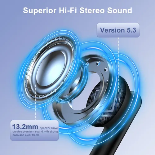 Vista 6 de Samsung - Auriculares inalámbricos Bluetooth para Samsung Galaxy A16 5G A17 A36 A56 A26 S25 Ultra FE A15 A35, auriculares impermeables con micrófono