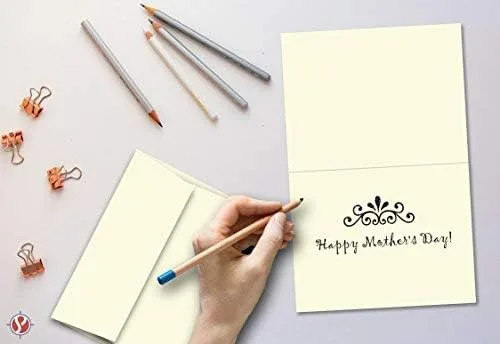 Vista 4 de A7-5" X 7" - Juego de tarjetas de felicitación plegables de 5 x 7 pulgadas, 50 tarjetas y sobres