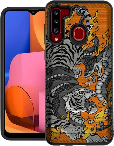 Vista 16 de CasesOnDeck - Funda de agarre compatible con Samsung Galaxy A21 y A21 [blindaje cepillado] Funda delgada y resistente, color negro mate