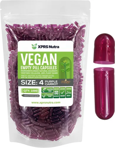 Vista 11 de XPRS Nutra Tamaño 4 Cápsulas vacías - 100 unidades de pequeñas cápsulas veganas vacías - Píldoras vegetarianas DIY para rellenar con vegetales - Agua