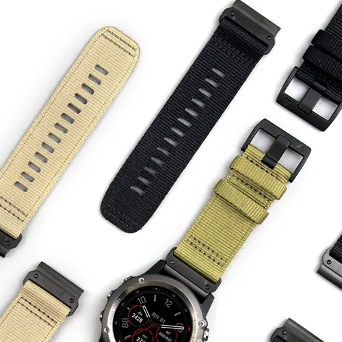 Vista 8 de Abanen Correas de Nylon Resistente para Garmin Fenix 8 51mm / Enduro/Instinct 2X / epix Pro 51mm, Correa Deportiva Ajustable con Cierre de Acero