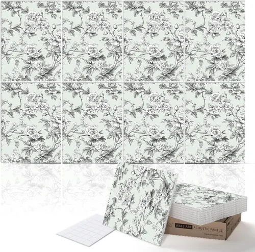 Vista 13 de PINWELIFE® Paneles acústicos de arte de pared, paneles absorbentes a prueba de sonido, para el hogar y la oficina, amortiguación decorativa