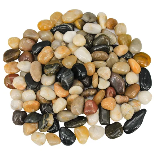 Vista 11 de Suministros para terrarios, piedras de río Virekm, guijarros ornamentales decorativos, piedras para paisajismo de jardín, grava de relleno
