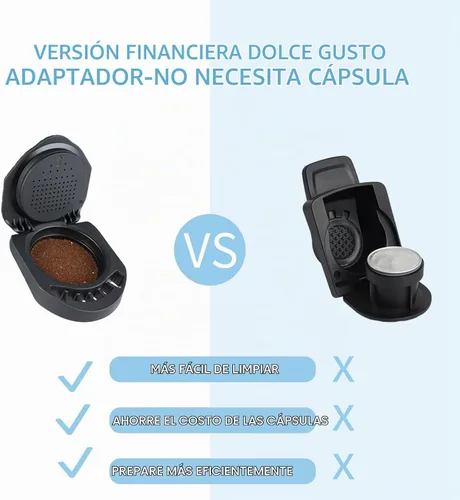 Vista 3 de Adaptador de cápsula reutilizable para Dolce Gusto, adaptador de cápsula de café recargable, convertidor de cápsulas de café, soporte de relleno